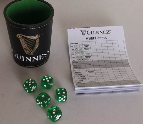 Guinness bier würfelbecher - bier,
