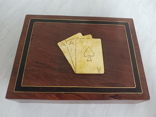 Ajuny spielkartenbox aus holz - spielkartenbox,