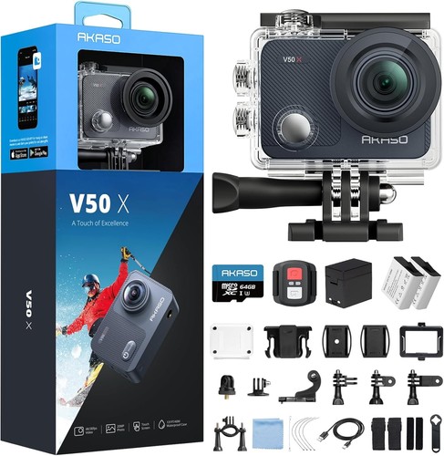 Akaso v50x action cam 30fps - 4k,