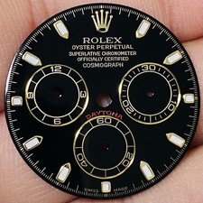 Rolex MK1 schwarzes Zifferblatt Luminova für Daytona Modell Ref 116528 | 116523 | 116518