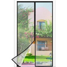 Fliegengitter Balkontur Magnet 100x200 cm Insektenschutz Schwarz