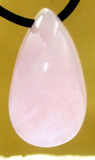 ROSENQUARZ  TROPFEN  Anhänger    TROMMELSTEIN   gebohrt    Nr.100