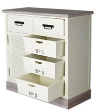 Küchenbuffet Sideboard Kommode Landhaus Anrichte Retro Shabby weiß Schrank antik