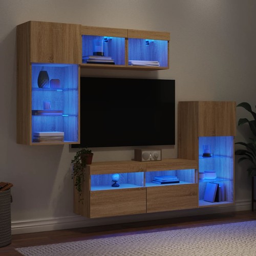 Wohnwand mit led - wohnwand, led-beleuchtung
