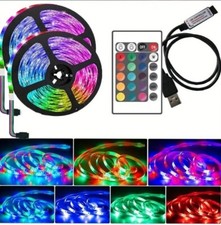 LED Band Streifen RGB Leiste 1m/2m/3m/4m/5m/10m/20m klebend APP undFernbedienung