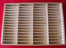 Musikkassetten Holzregal natur für 60 Cassetten MC-Regal (48,3 x 34,1 cm)