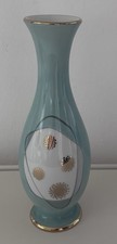 BAREUTHER BAVARIA | Vase | türkis - weiß - gold | Porzellan | 50er/60er?