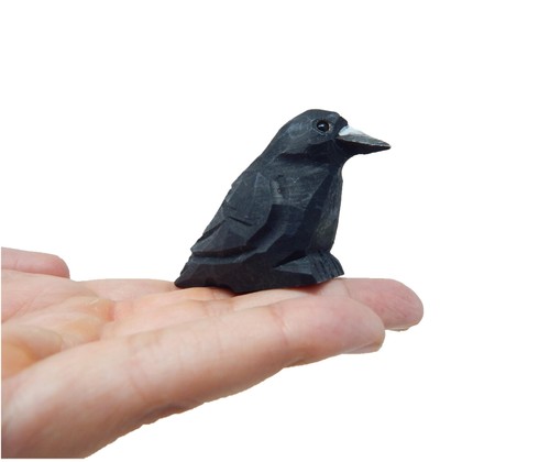 Handgeschnitzte rabe figur - rabe,