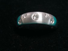 Massiver 950er Platin Ring mit Diamant/Brillanten - Ringgröße 56 - Gewicht 9,5g