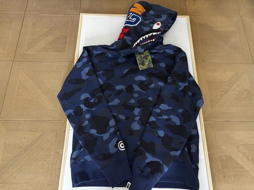 Bape camo shark pullover navy - camo,