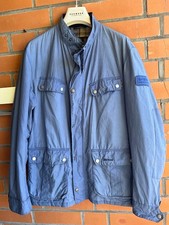 Barbour Enfield International Wax Jacke Größe L Blau gewachste Baumwolle