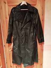 Alter schwarzer Ledermantel Mantel - Größe 50/52 - L