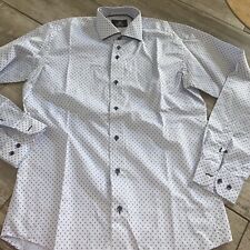 Culture Hemd Herren Modern Fit Grösse M Blau Muster Langarm Neu