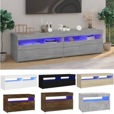 TV Schrank mit LED-Leuchten TV Lowboard Fernsehschrank TV Möbel Fernsehtisch