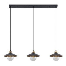 Lindby Marinella Hängeleuchte Hängelampe Deckenlampe Lampe Leuchte schwarz 3-f