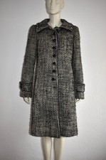 MAX MARA * Wintermantel Mantel Schwarz Weiß 100 % Wolle Größe 42