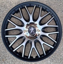 4 Alu-Design Radkappen 15 Zoll "Orden black matt" für Peugeot