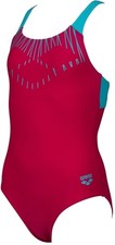 ARENA TRICK JR SWIM PRO BACK KINDER MÄDCHEN BADEANZUG EINTEILER GR:128 ROSA/ROT
