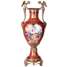 Prunkvase aus Porzellan &