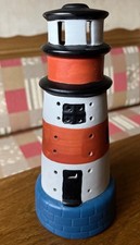 Leuchtturm Dekoration Windlicht Keramik