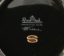 Rosenthal Studio-line porcelaine noire Unterteller Tasse Wirkkala - gratis Tasse