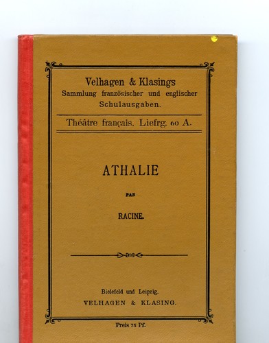 Racine athalie 1895 - "athalie",