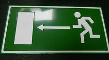 1x "Rettungsweg/ Notausgang und Richtungspfeil links EN ISO 7010  20x40cm 