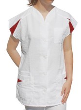 Seersucker Kasack mit roten