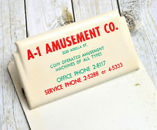 Vintage Advertising Clipboard A-1 AMUSEMENT CO. Metall Klemmbrett USA Las Vegas