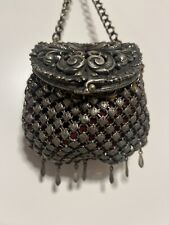 Alte Geldbörse , Chatelaine , "Kettenhemd" Münzgeldbeutel