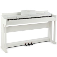 88 Tasten mit Hammermechanik Digital Piano E-Klavier 3-Pedale Weiß Professionell
