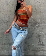 S M L Bauchfreies Tanktop