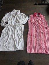 Vossen Frottier Bademantel Vintage ohne Arm Gr. 42 Bademantel weiß