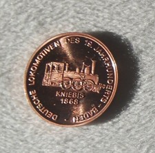 Kupferpfennig 1985 150 Jahre Deutsche Eisenbahn Kniebis 1868 Baden