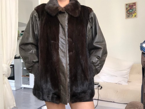 Echtpelz lederjacke vintage - echtpelz,