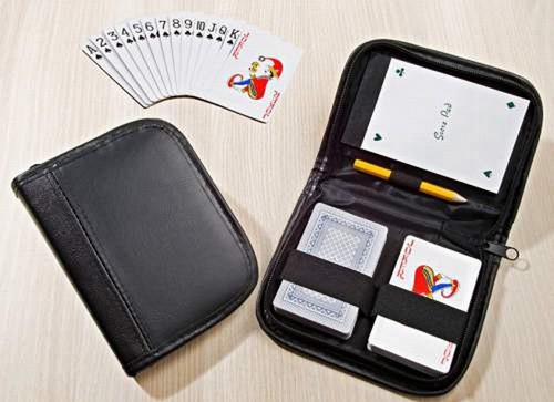 Spielkarten set kunstleder - im,