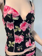 Bustier top, von Joop aus den 80ziger , Blumenmuster , 75 B