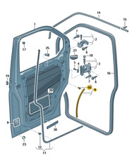original VW T5 T6 Türdichtung