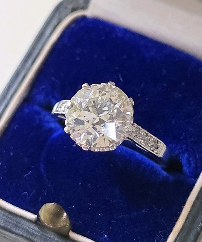 Art deco verlobungsring 55ct - deco, 2.55ct