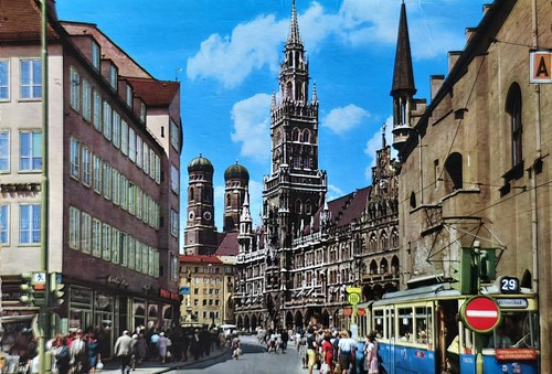 München marienplatz altes - ak,