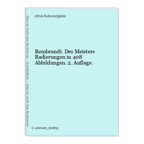 Rembrandt des meisters - rembrandt.,