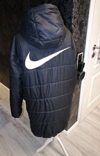 Nike Herbst Winter Jacke Mantel S 36 38 gesticktes großes Logo