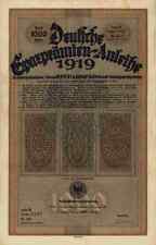 Deutsche Sparprämien Anleihe A 1919 Berlin Reichsdruckerei dreisprachig 1000 M