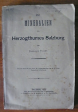 Fugger: Die Mineralien des Herzogthumes Salzburg 1878 Original! Sehr selten! TOP
