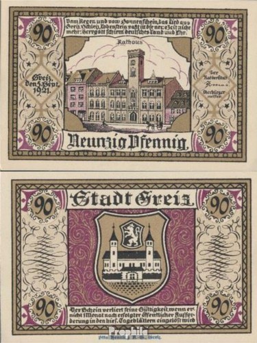 Banknoten greiz 1921 notgeld - greiz,