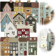 Teelichthaus Lichthaus 14-27cm Keramik Fachwerkhaus Lichterhaus Teelichthalter