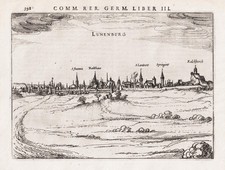 Lüneburg Niedersachsen Gesamtansicht Kupferstich engraving Bertius 1616