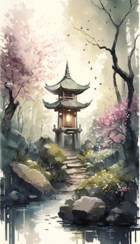 Wandbild aquarellmalerei - wandbild:,