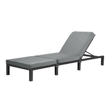 B-Ware SVITA PEACH Gartenliege Sonnenliege Polsterauflage Klappbar Schwarz