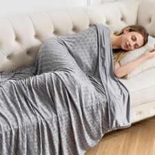OIGAE Grau Kühlende Wohndecke